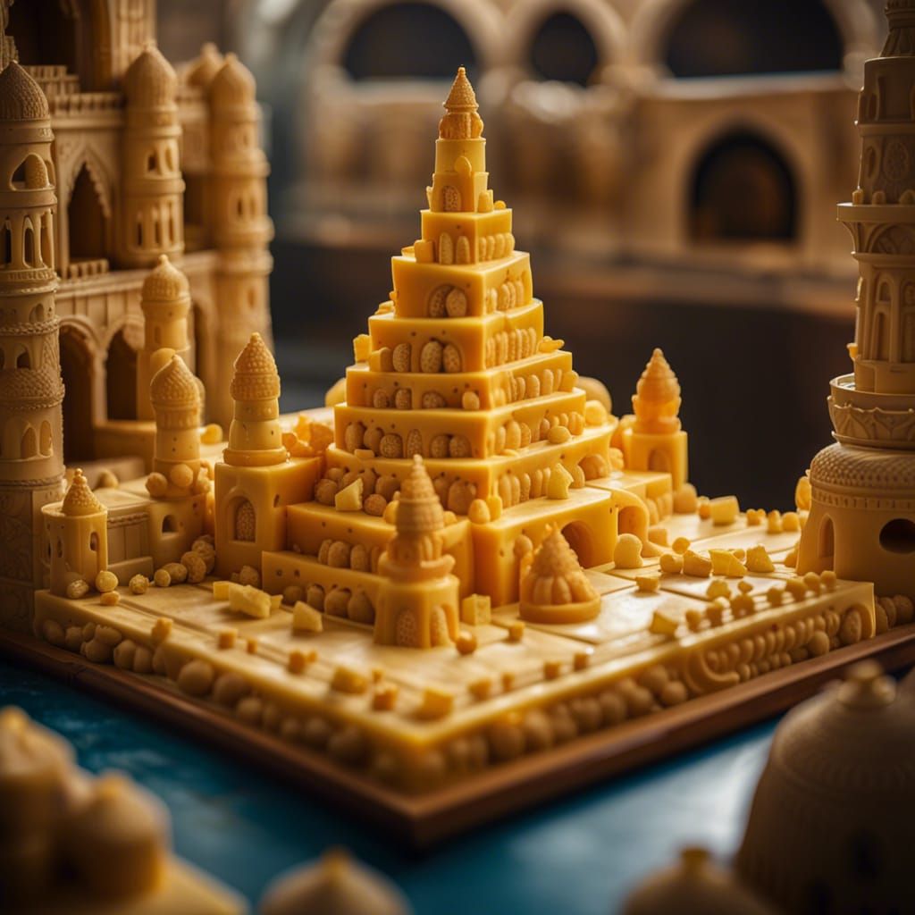A cheese lover's dream castle  by @Mas Eff