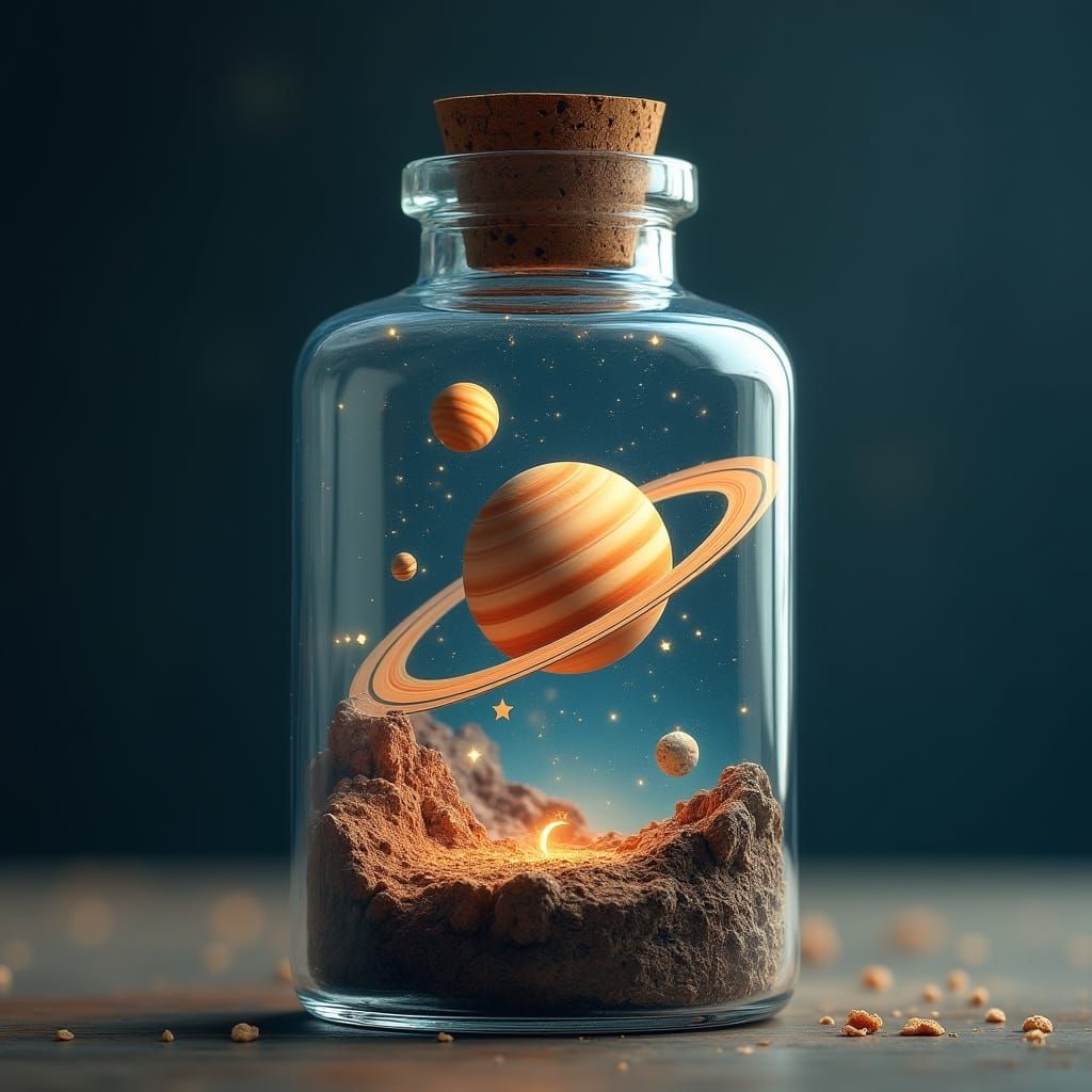 Miniature Solar System in a Bottle