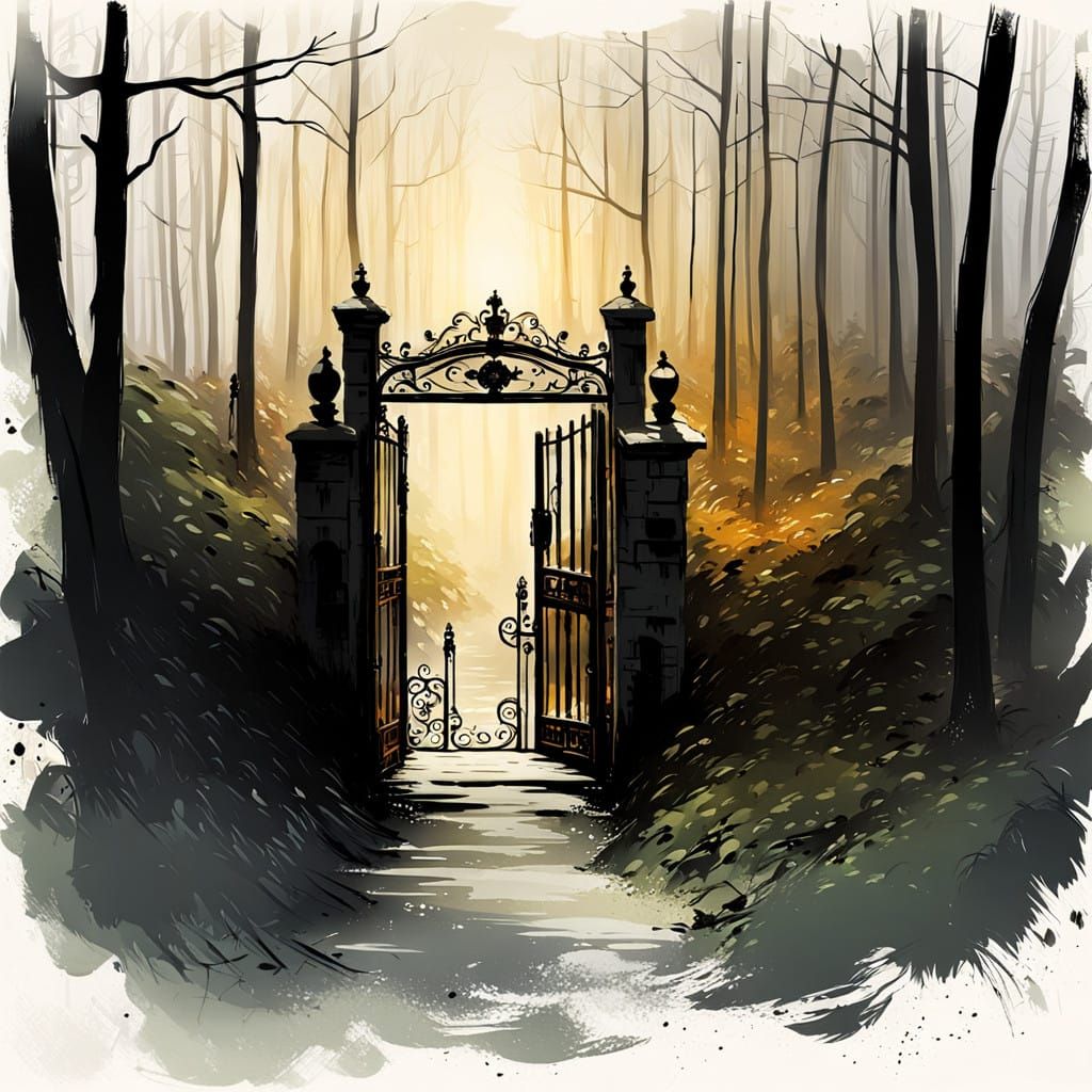 Lyrical Abstraction in a Spooky Forest Gate