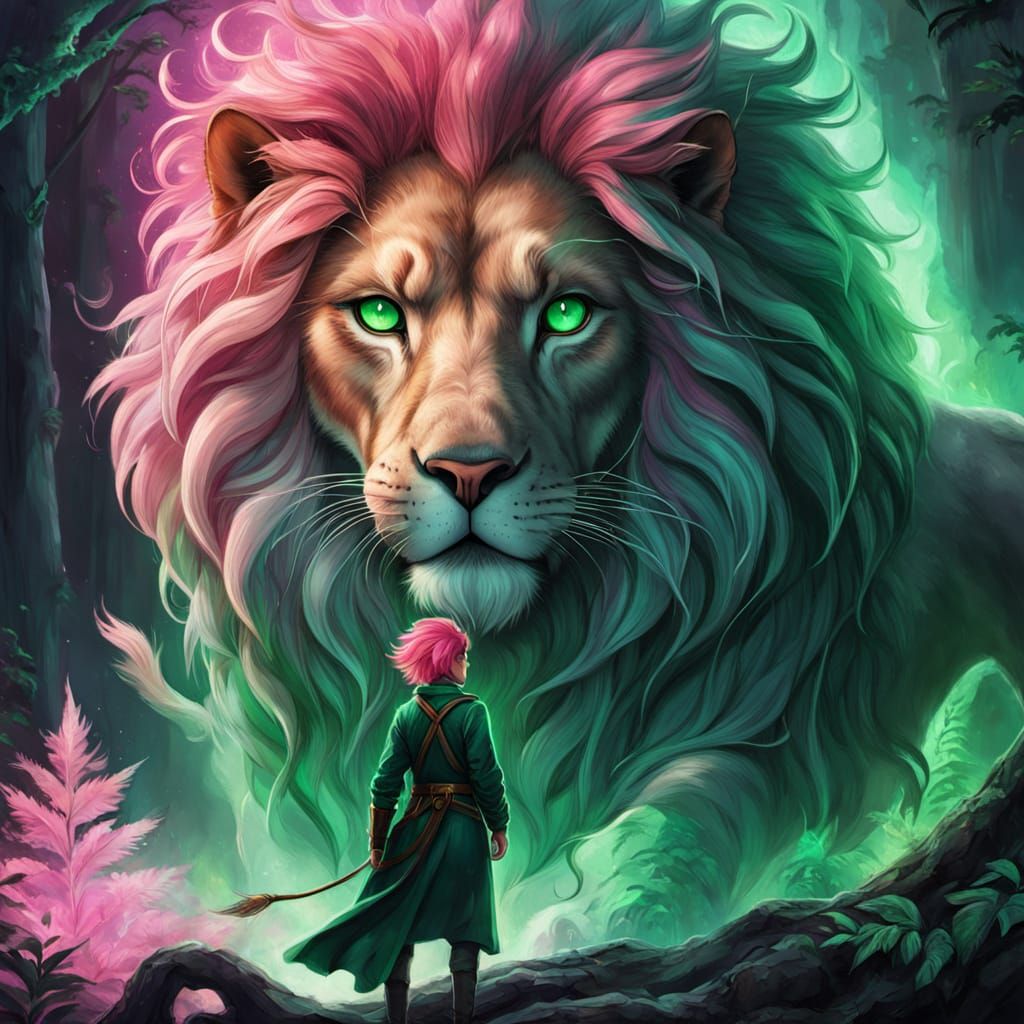 Fantasy Character Concept With Spirit Lion