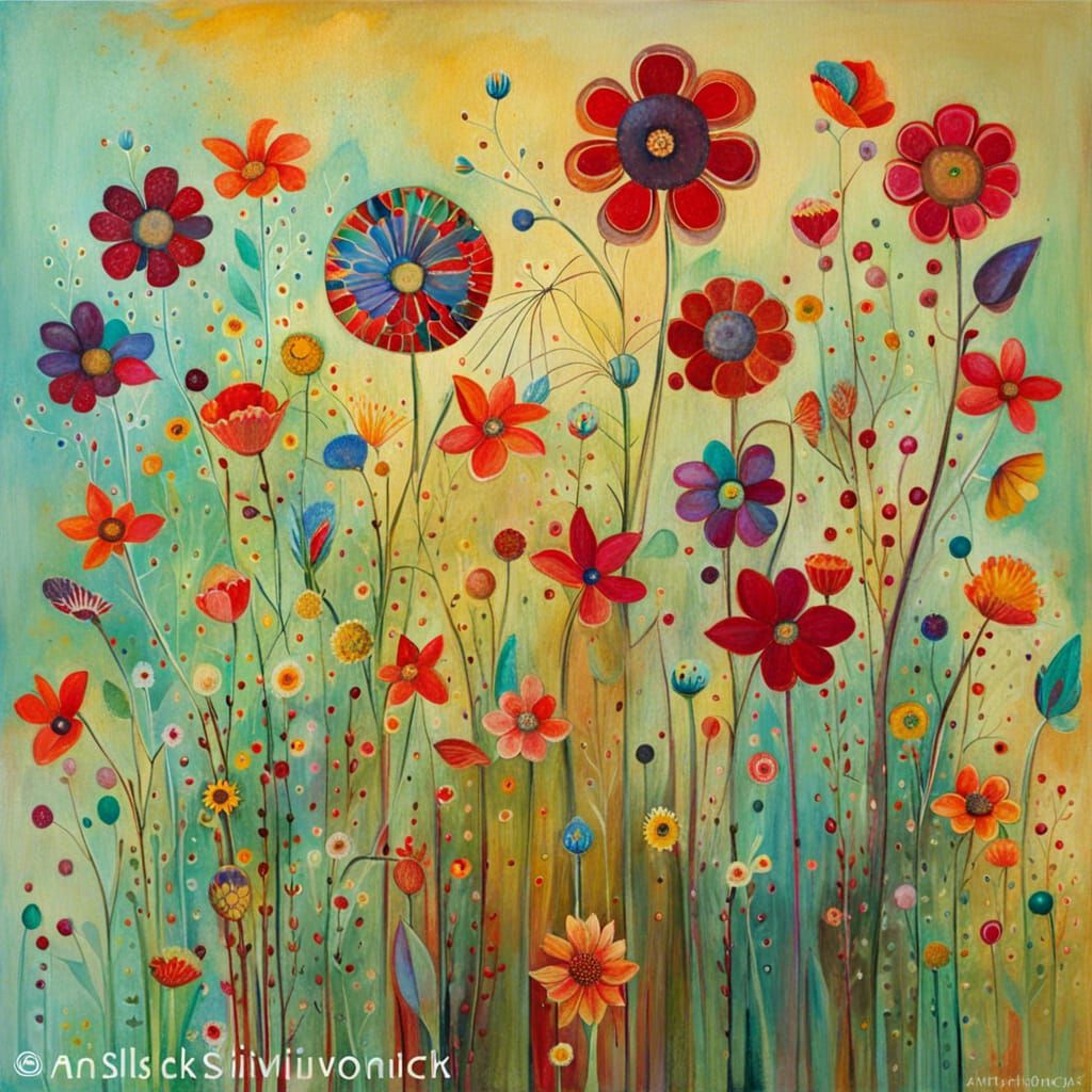 wildflowers, by Anna Silivonchik AI Generated Artwork NightCafe Creator