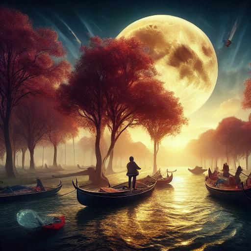 Red full moon
