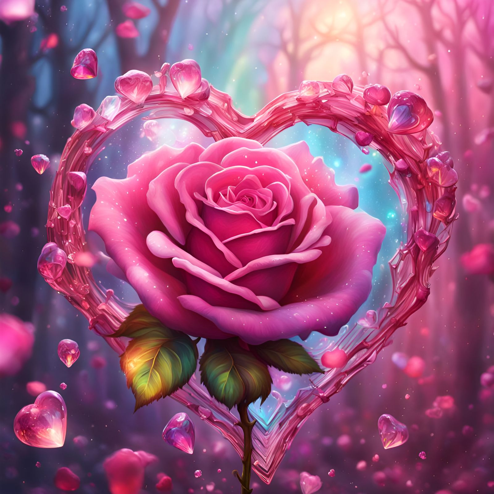 Magical rose; a symbol of love