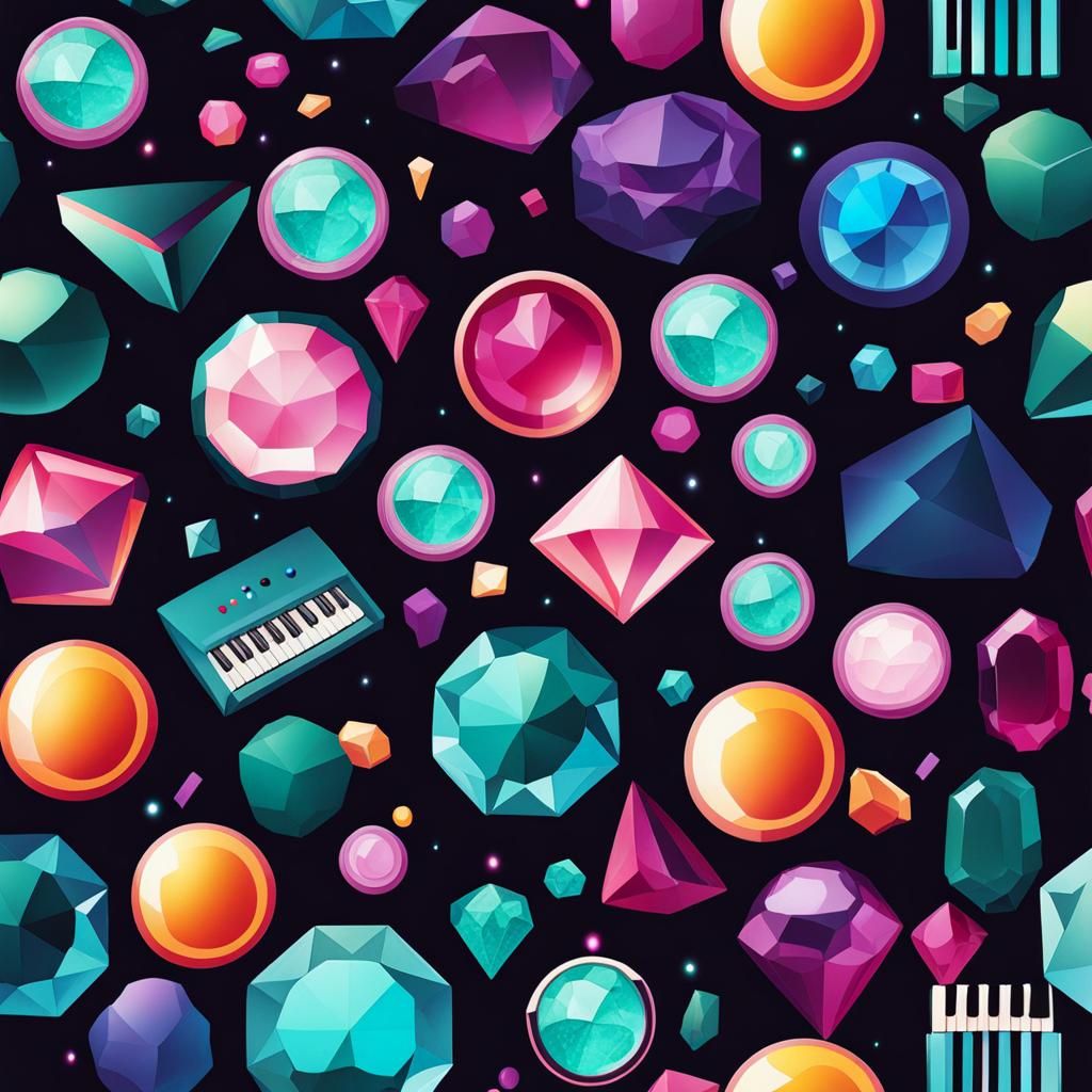 analog synths gemstones