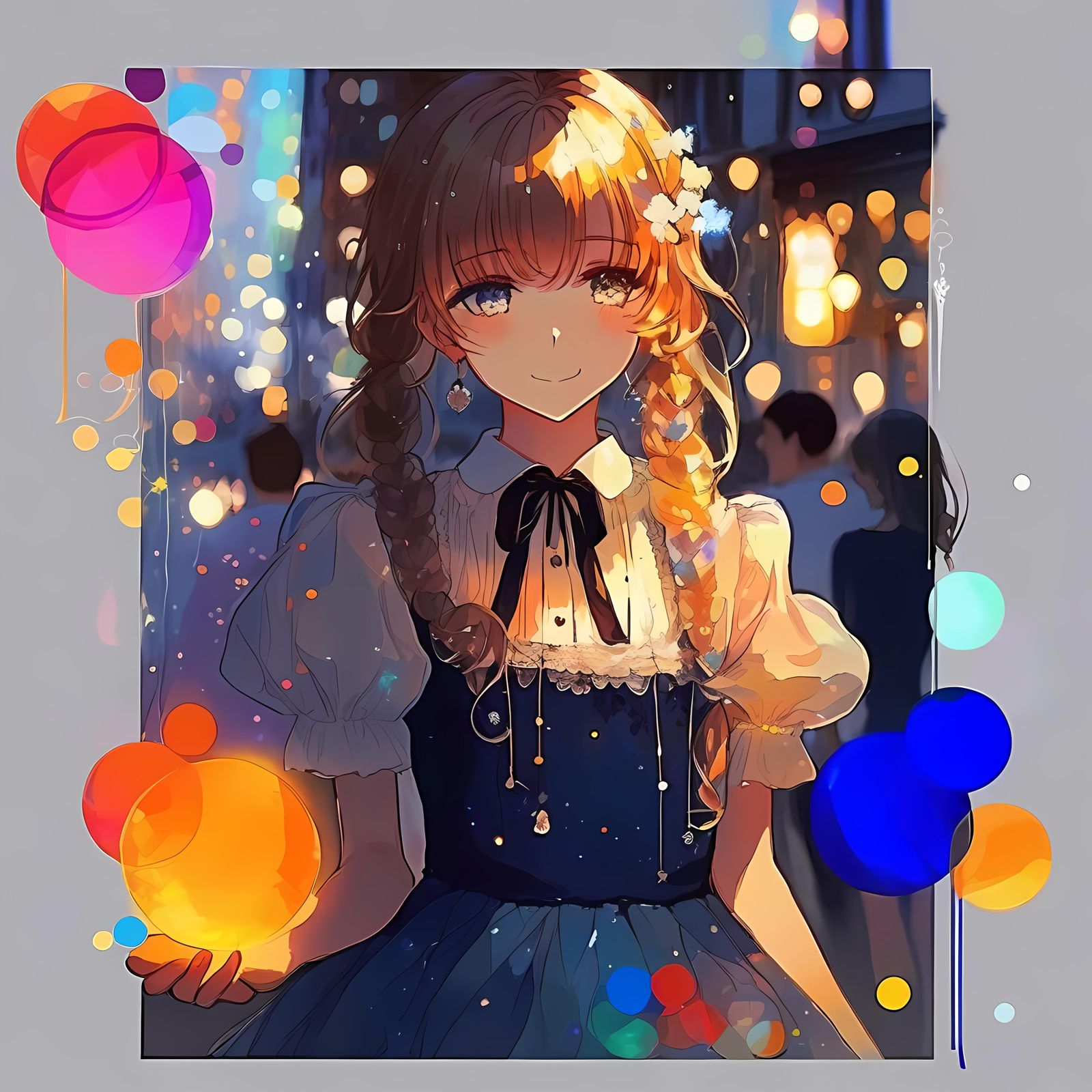 (Lora_Portrayal_) Painterliness Anime with painterly triadic...