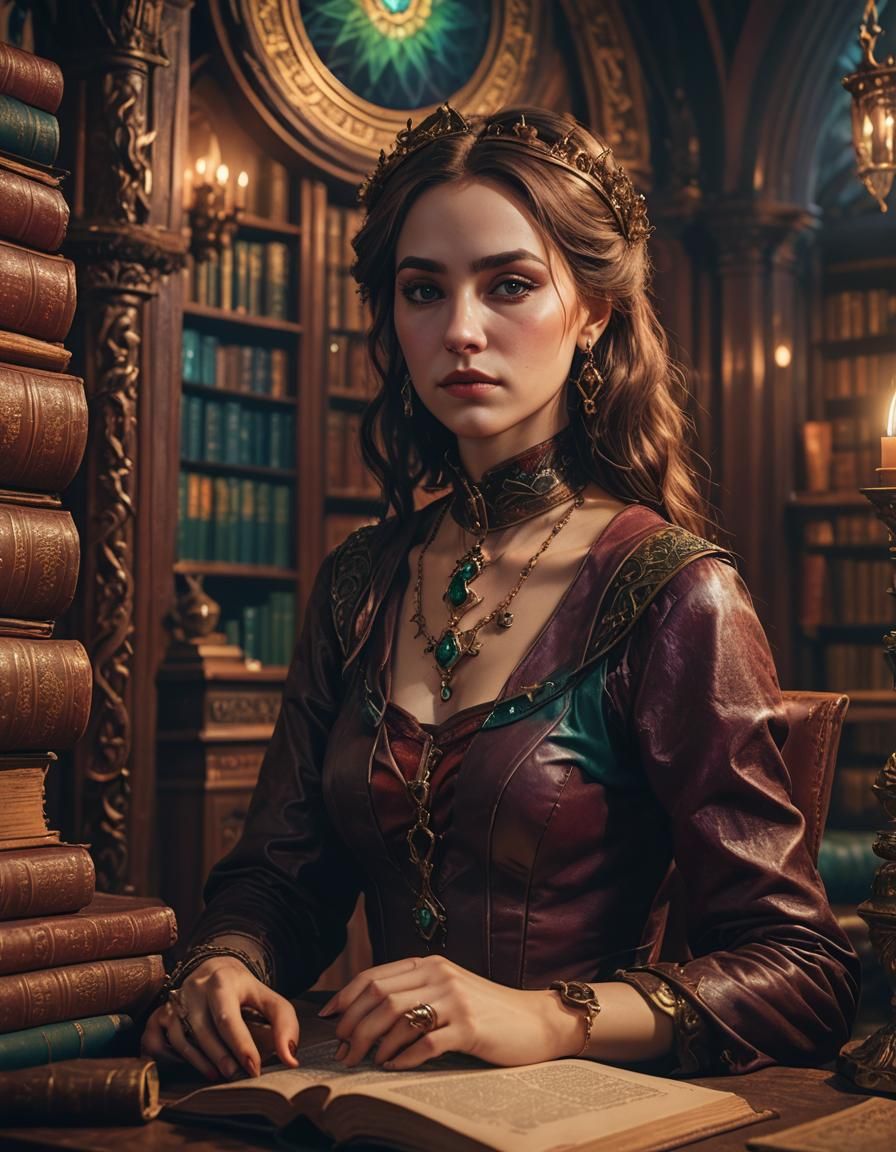 Gothic Art Style Close-up Portrait Epic Masterpiece Maximali...