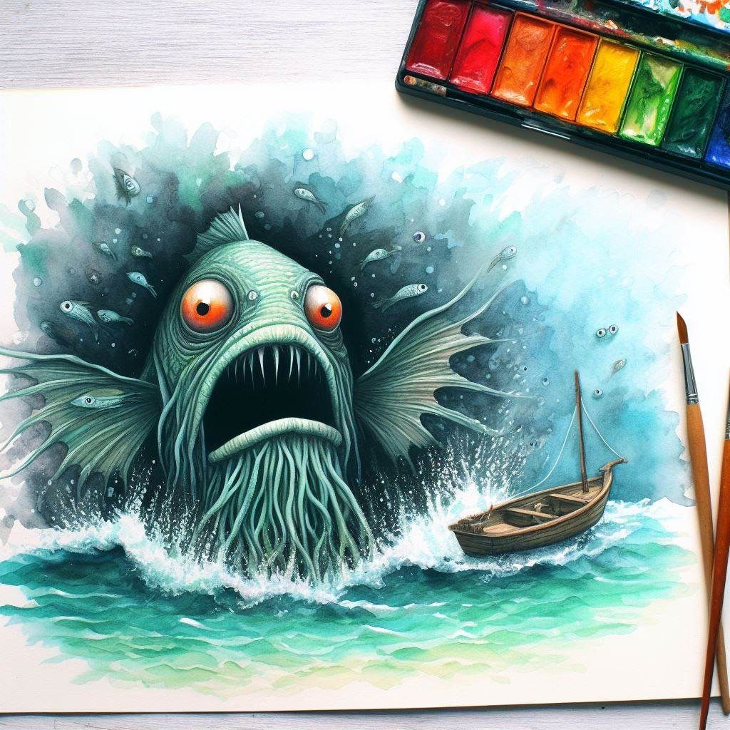 A fishy watercolor series