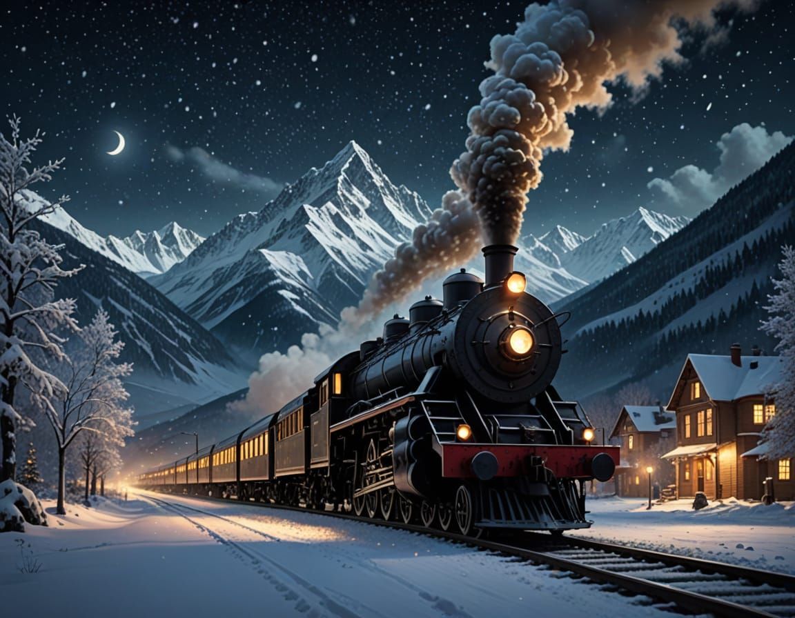 Winter train  by @GeoPepito