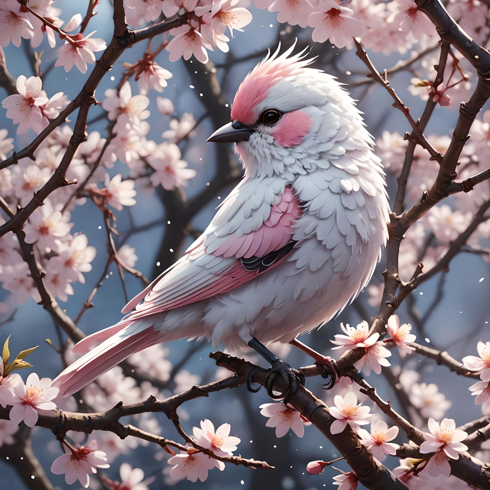 Cloud, The Sakura Bird  by @Kitty