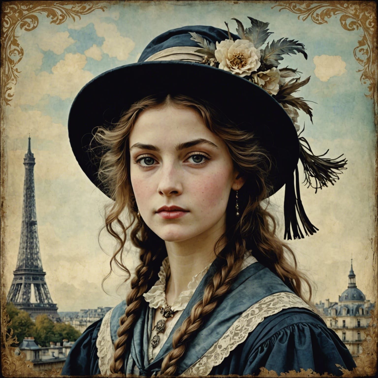 Portrait, graduate, Paris, chiarascuro, encaustic, Rococco, Arthur Rackham