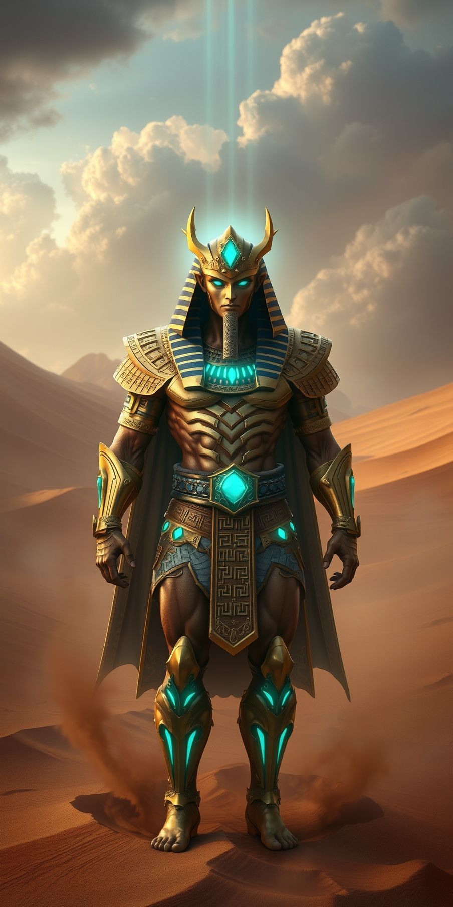 A majestic Egyptian god