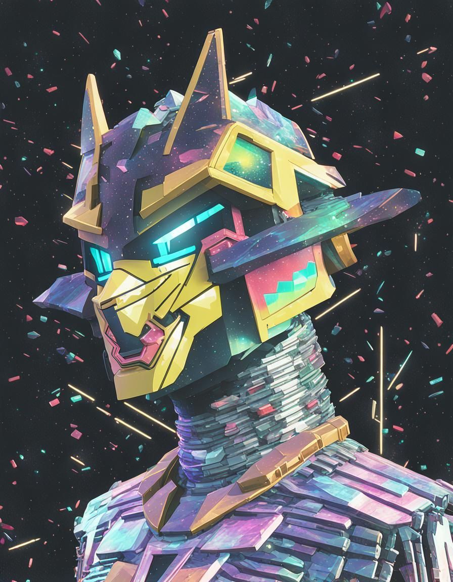 mecha kitsune in space