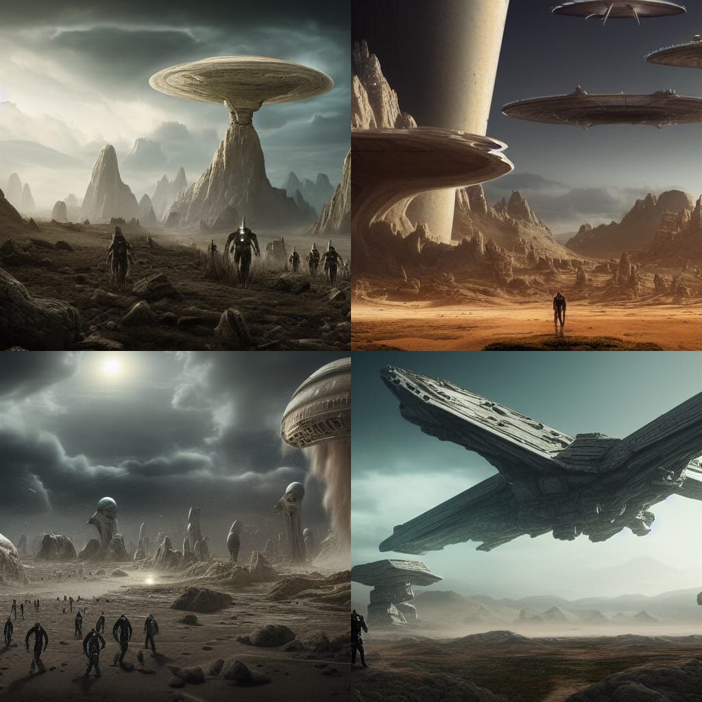 Humans invading an extraterrestrial civilization on a far aw...