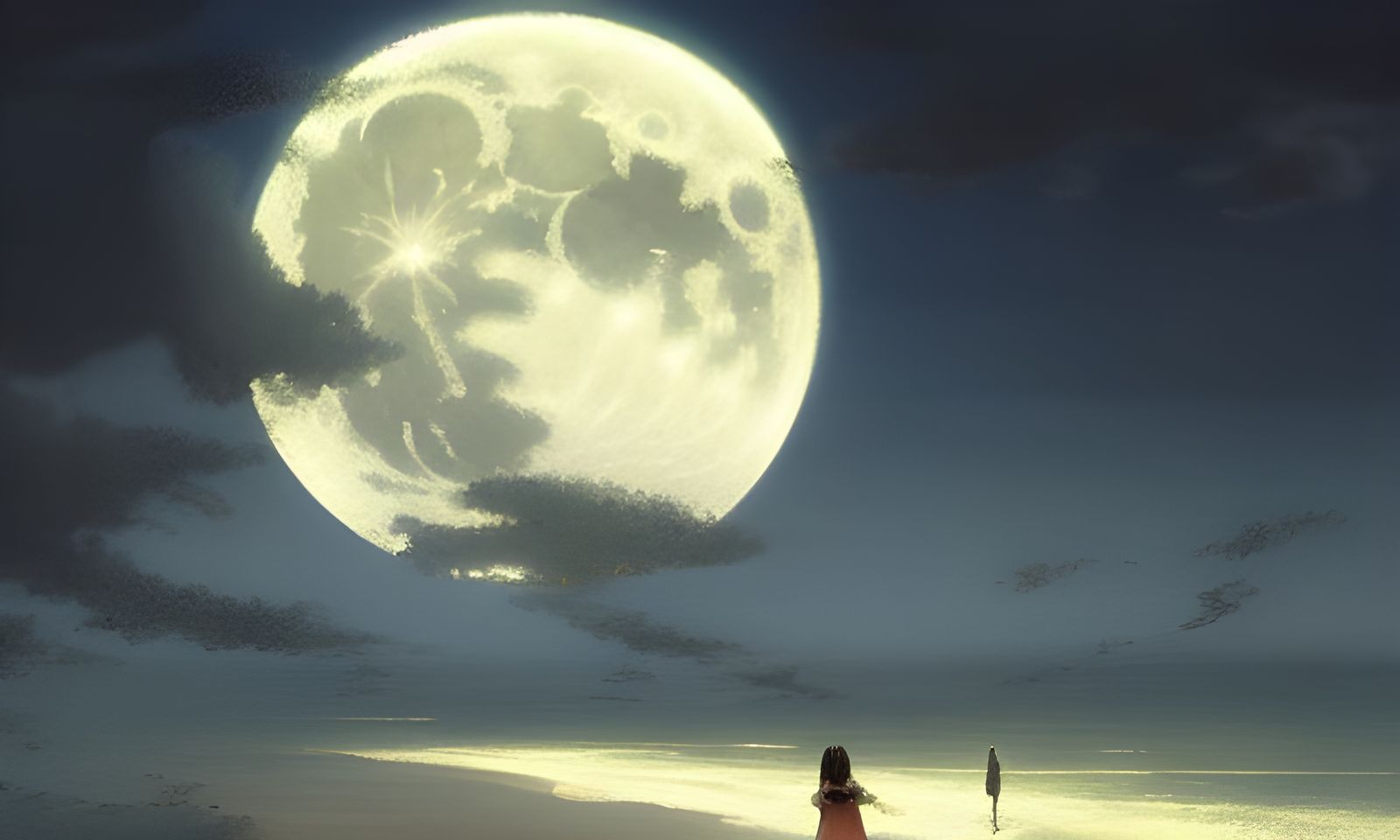 moon at the beach of heaven