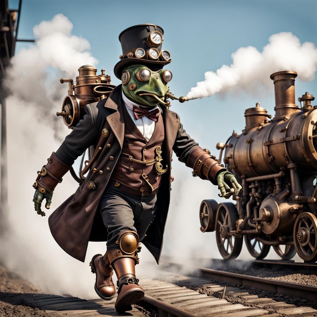 Steam punk frog