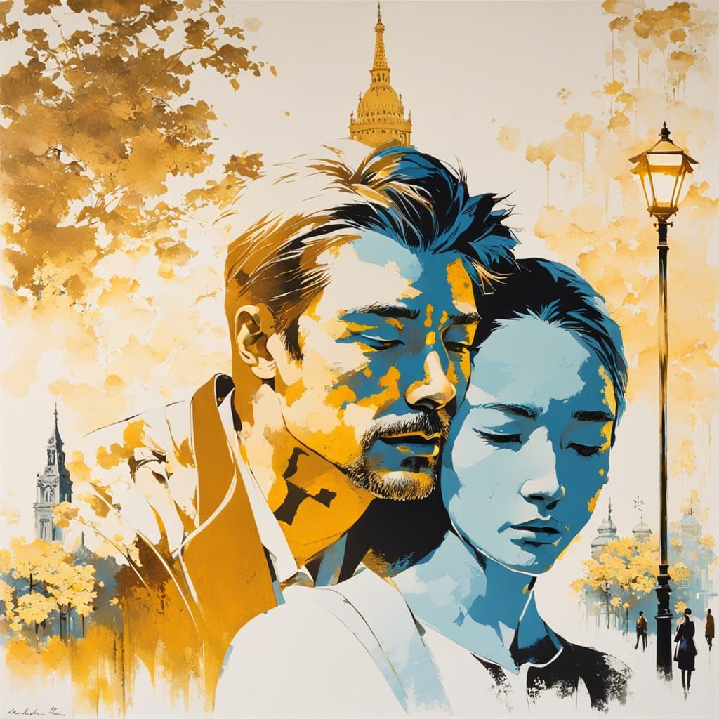 Romantic London Evening in Vibrant Colors