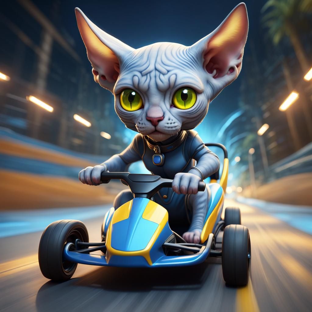 Go Kart Cat AI Generated Artwork NightCafe Creator