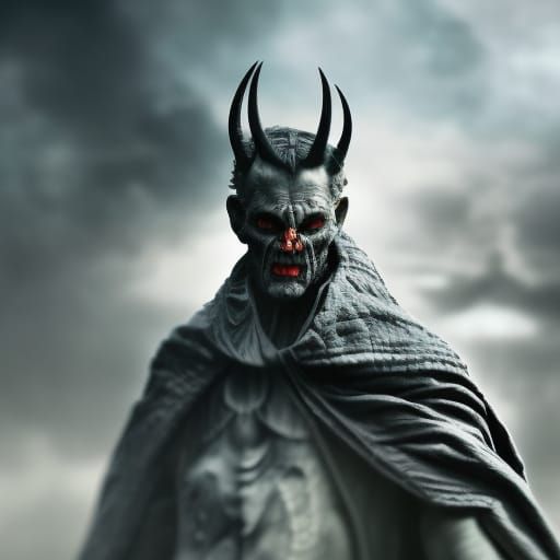 Intricate Devil Within: Dramatic Digital Matte Painting