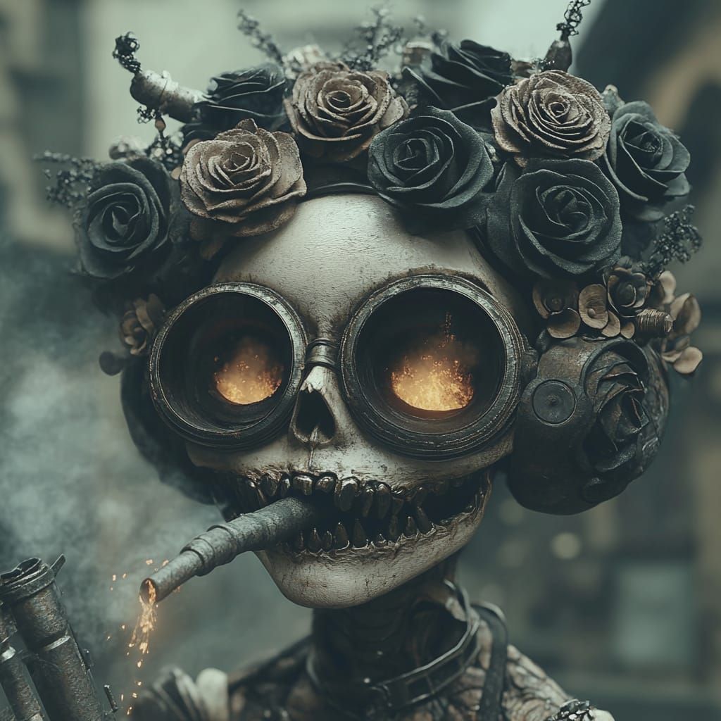 steampunk shooter portrait