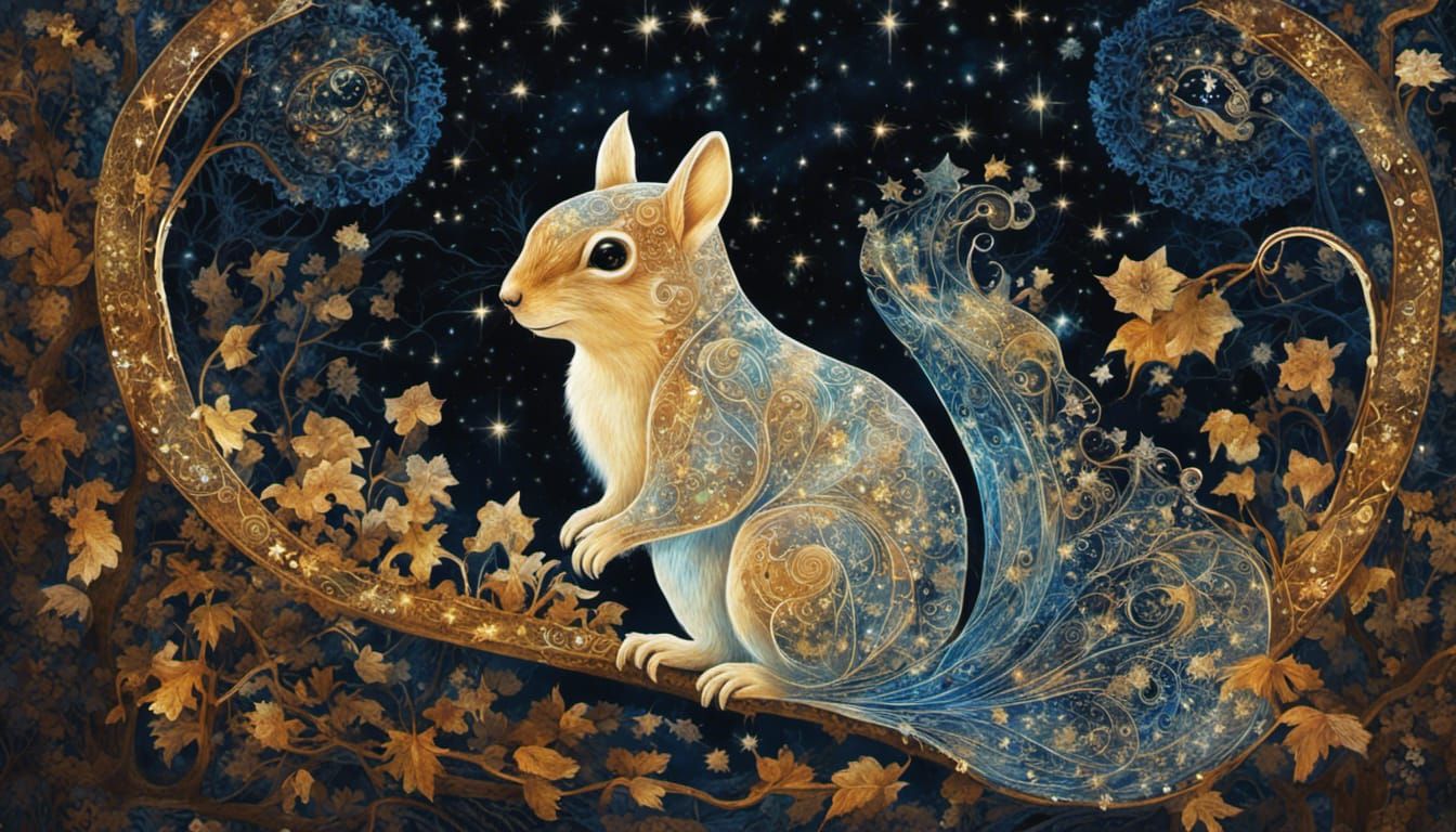 Squirrel Friend  by @Cosmo