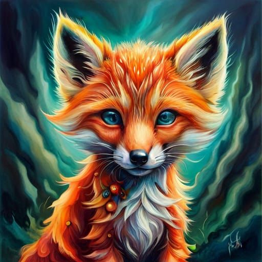 fox cub - AI Generated Artwork - NightCafe Creator