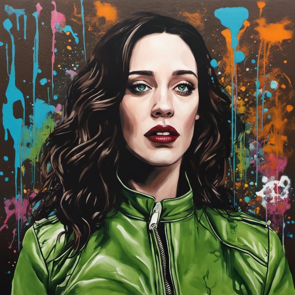 Kat Dennings in Green - AI Generated Artwork - NightCafe Creator