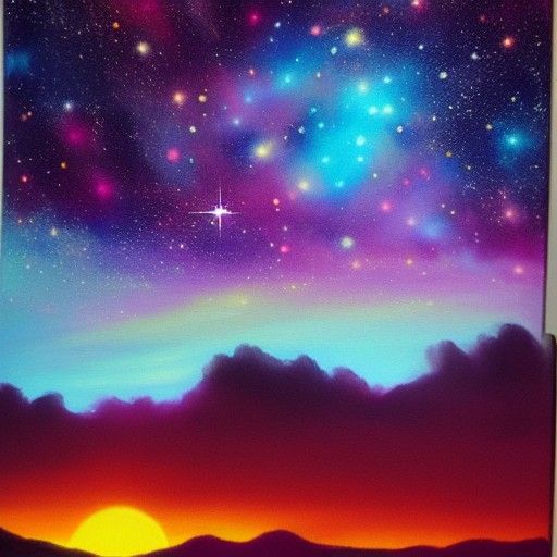 Galaxy sunset - AI Generated Artwork - NightCafe Creator