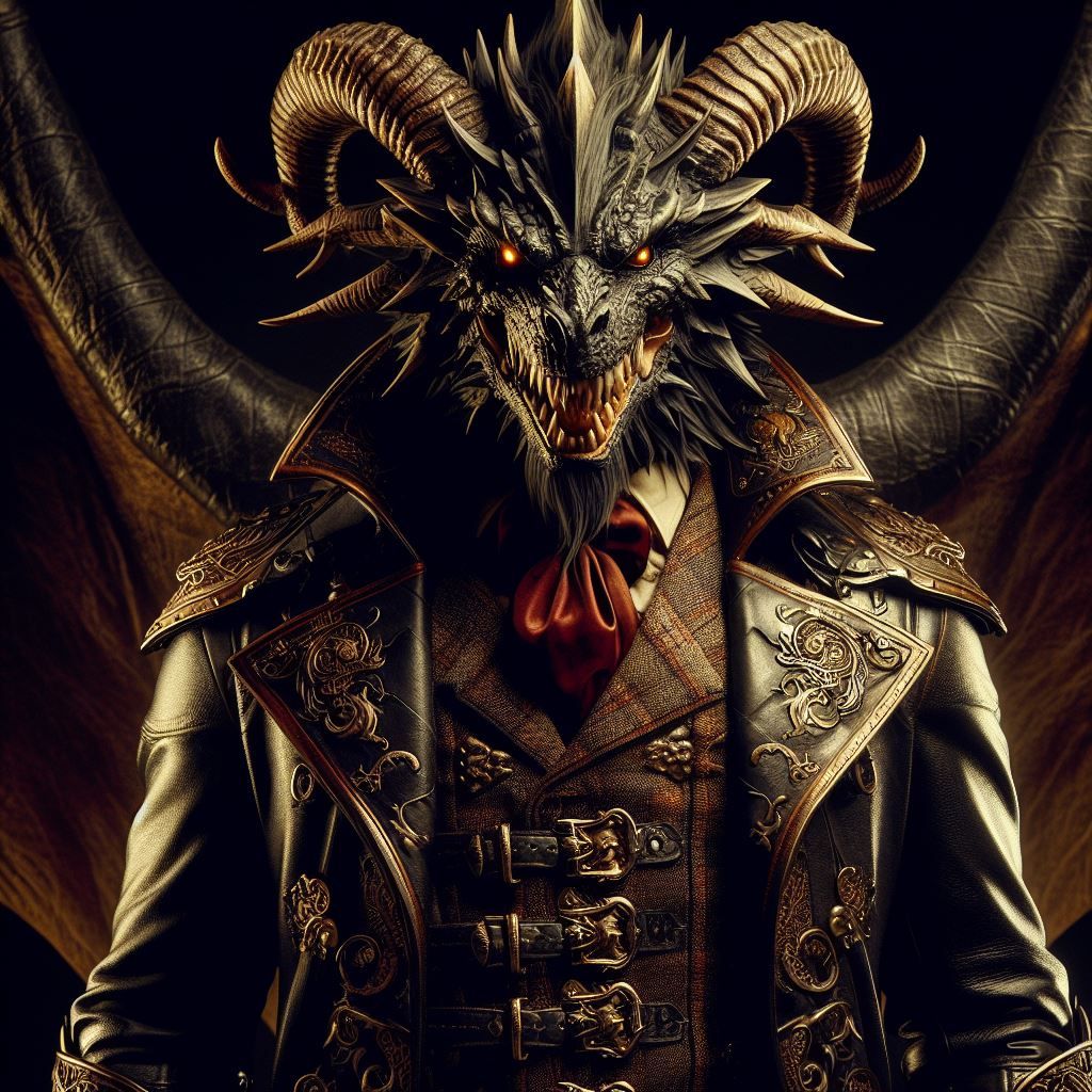 Old school dragon cowboy