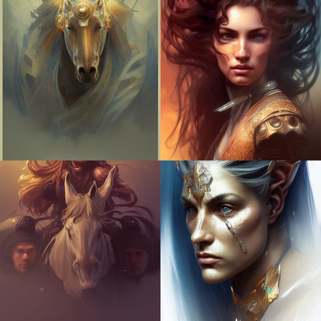 Four horsemen, cinematic, hyper detailed, scenic, fantasy, i...