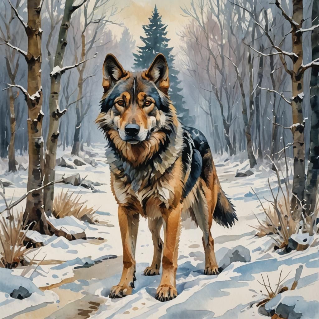 K-9 Wolf in Winter