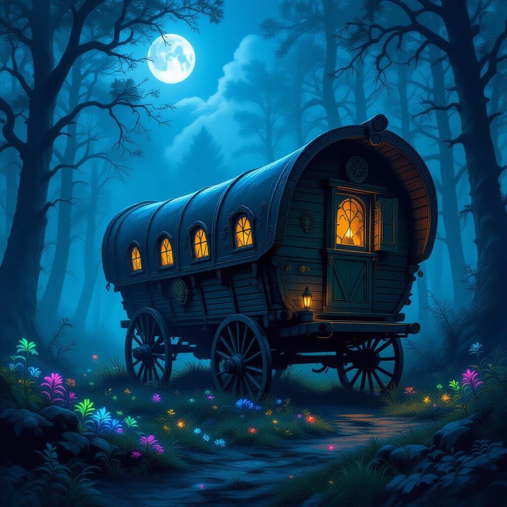 An old gypsy wagon