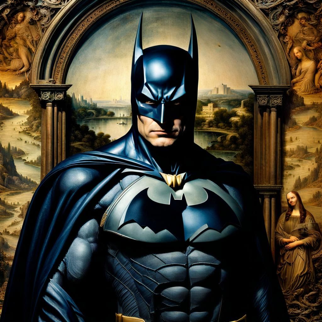 Batman recreates Mona Lisa - AI Generated Artwork - NightCafe Creator