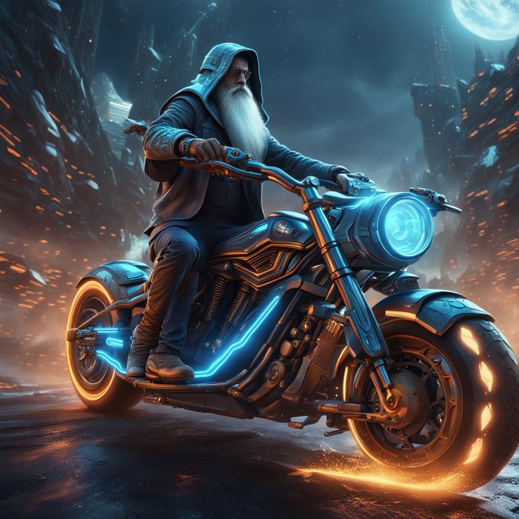 vieux motocycliste