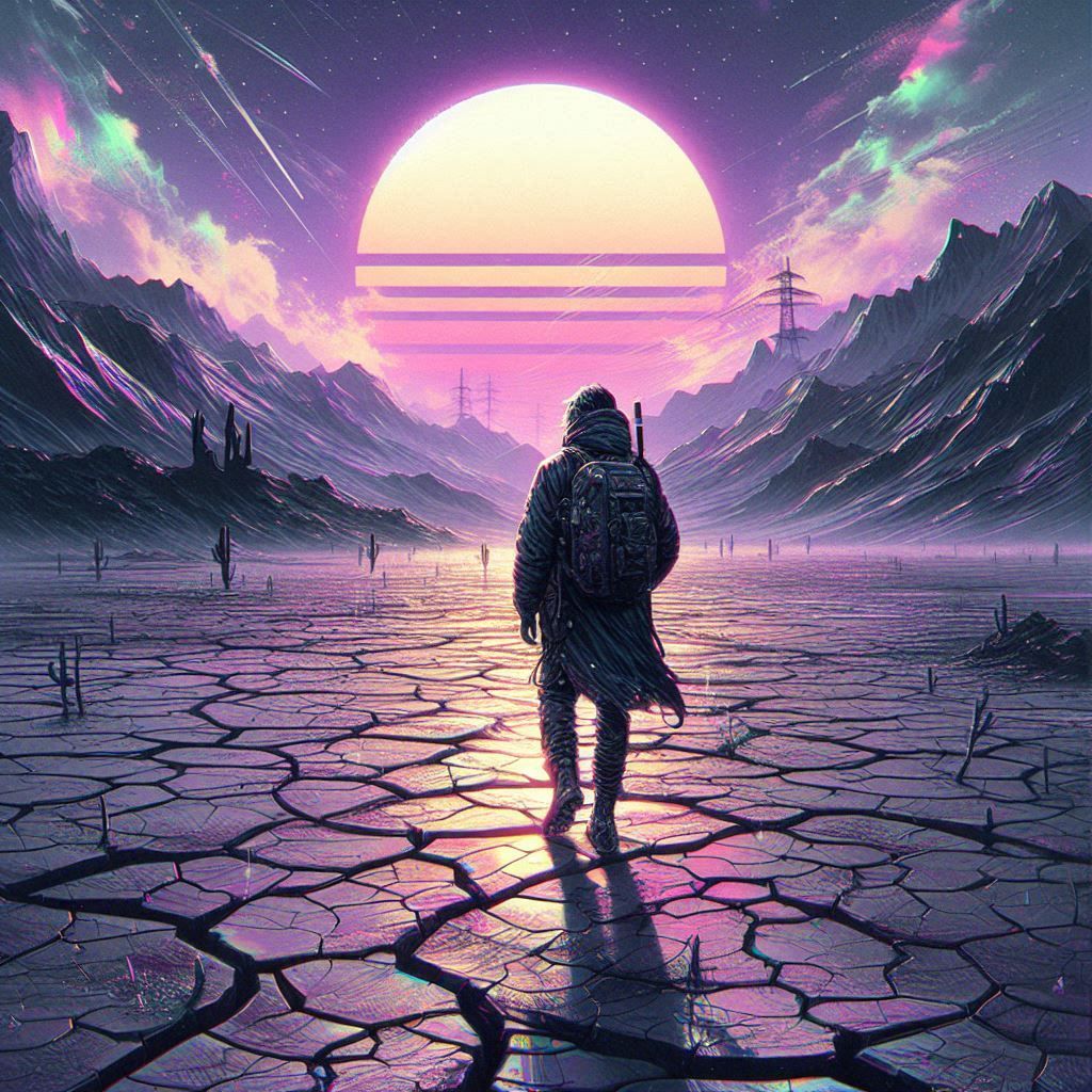 Wanderer of Purple sunset