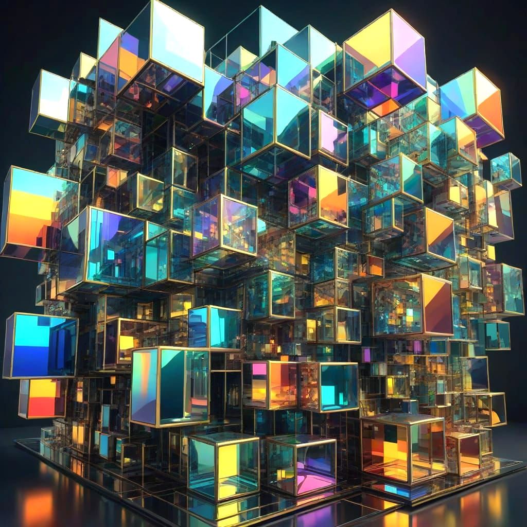 Cubes within Cubes Sculpture   by @Shelle-Sherrie