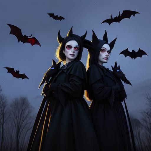 Bats 🦇 bewitching in the dusk 