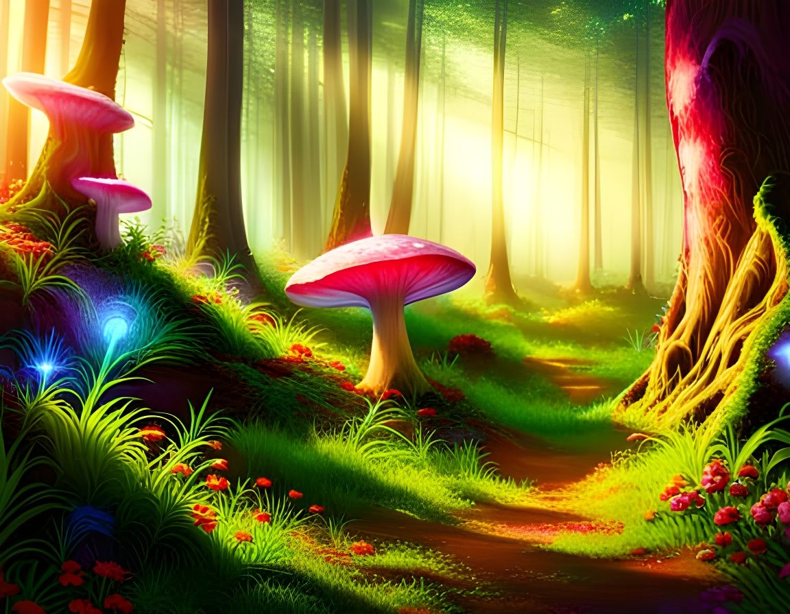 Enchanted Forest Sketch - AI Generated Artwork - NightCafe Creator