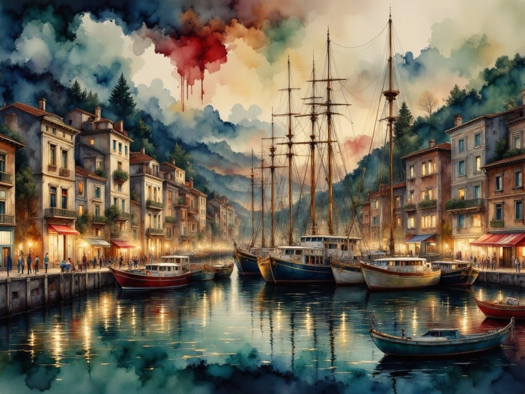 Old Port city in Greece  by @Simone Hollywood