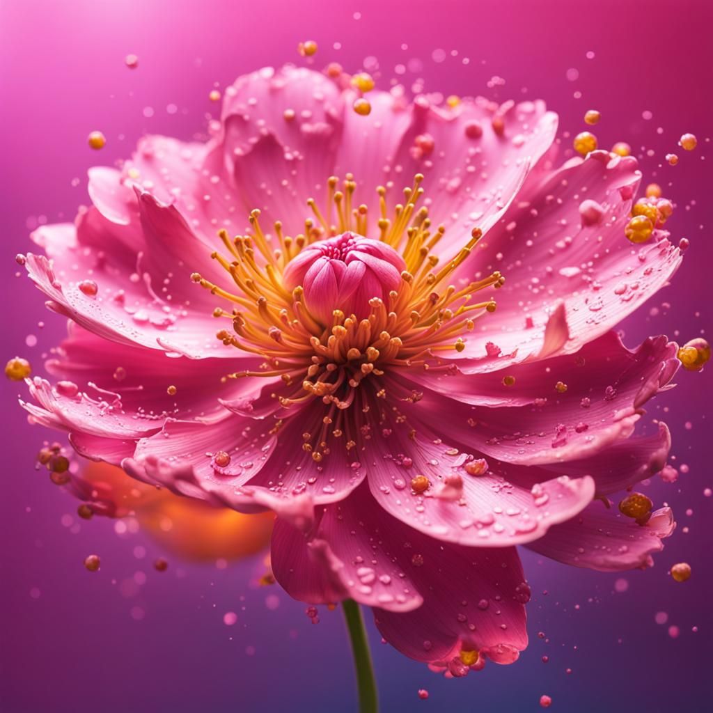 Pink blossom beautiful summer flower