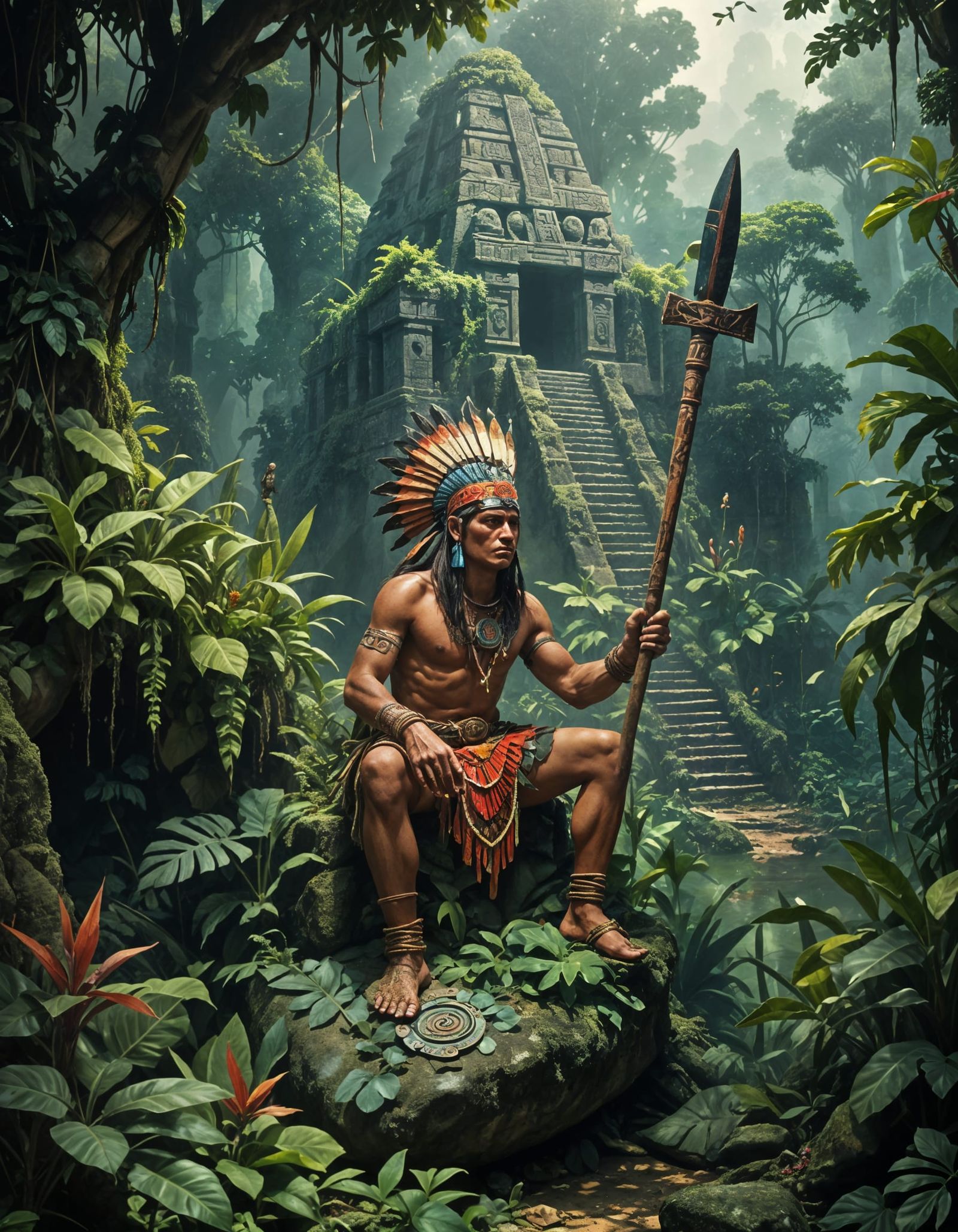 The Guardian of the forgotten ancient Aztecs city   by @Good_Vibes_Only