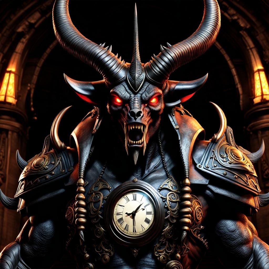 Clock demon  by @Lelka