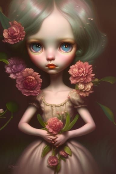 Blythe, Fairy , flowers , Mark ryden, margaret keane  , Lisa...