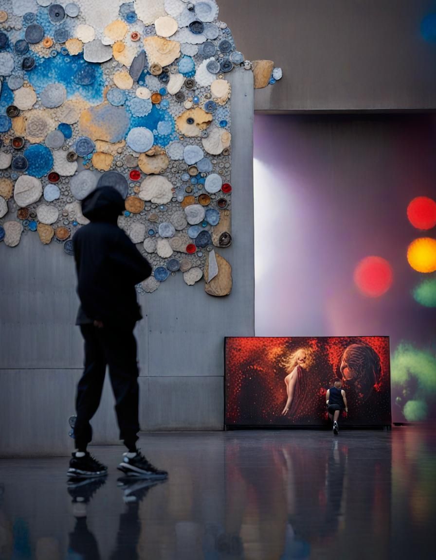 Surreal Sky Drill: Dada and Abstract Art Fusion