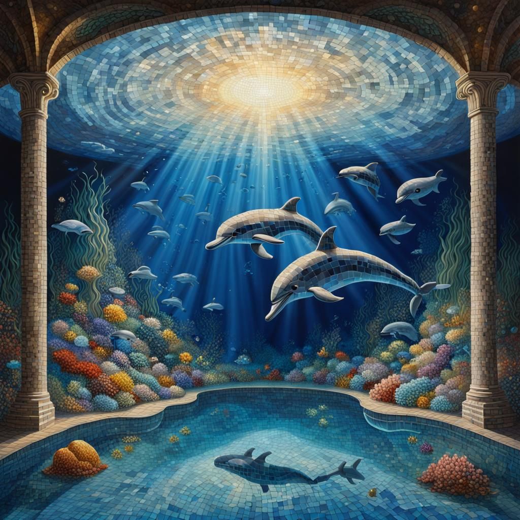 Underwater Mosaic Scene