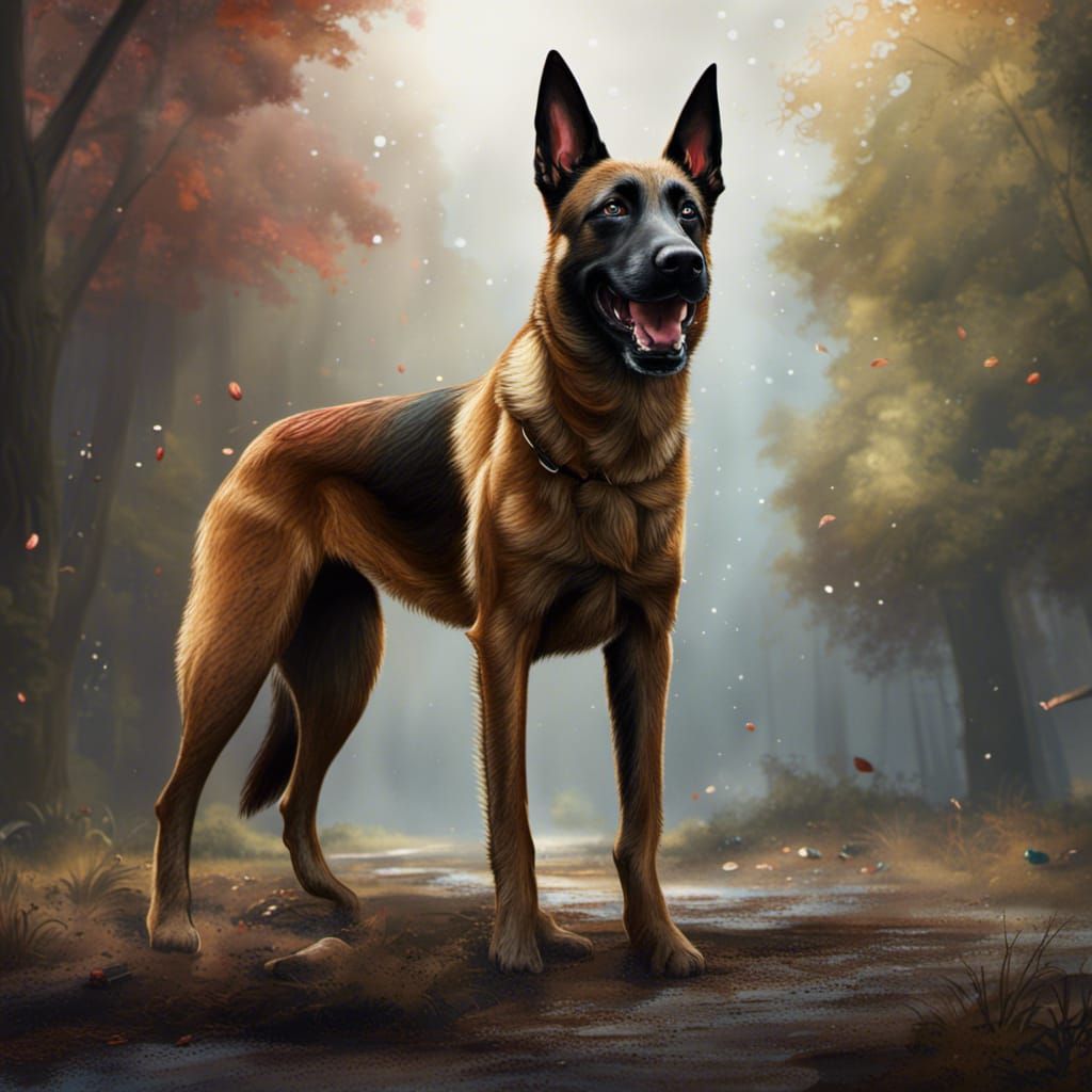 belgian malinois smiling