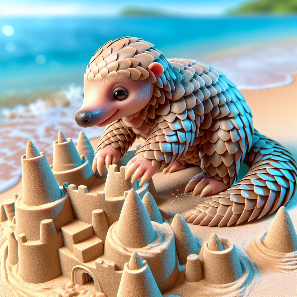 cute little the pangolin
