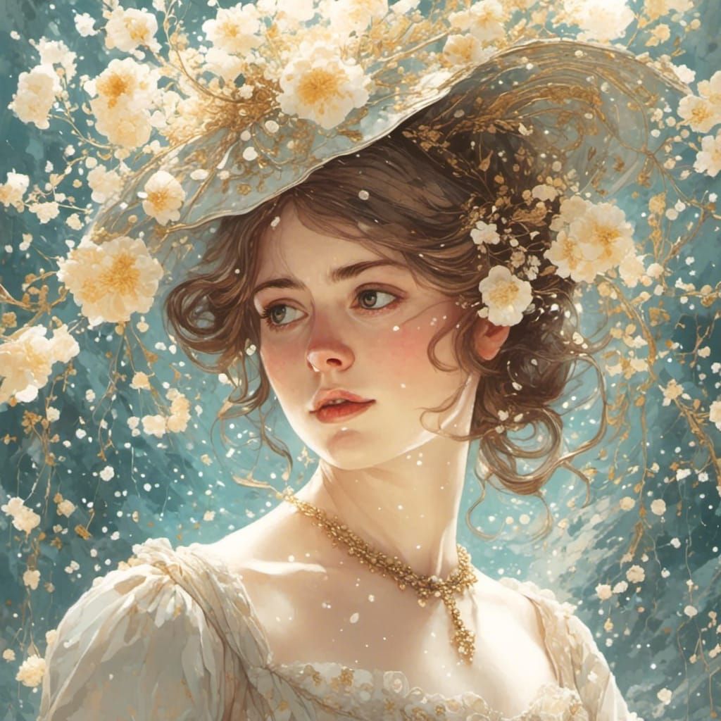 Woman in period dress - a portrait