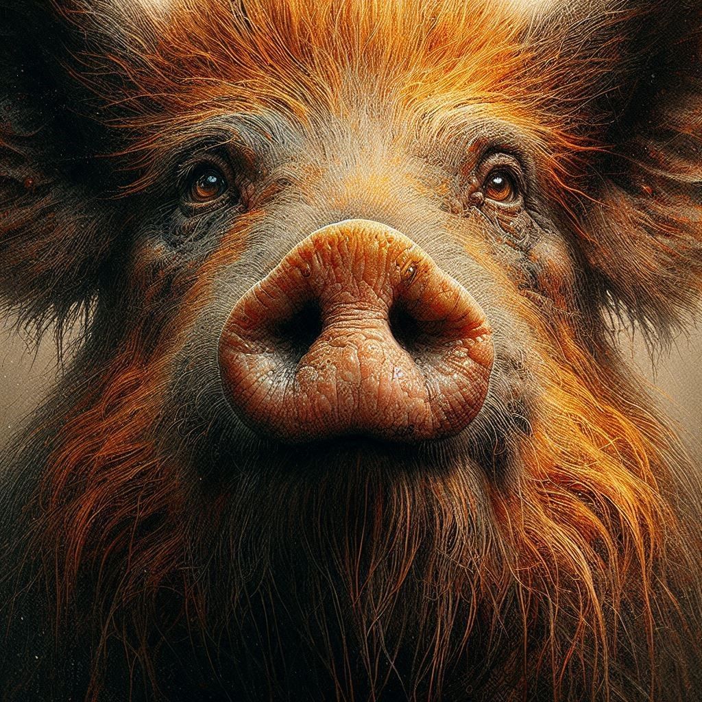 Orange pig