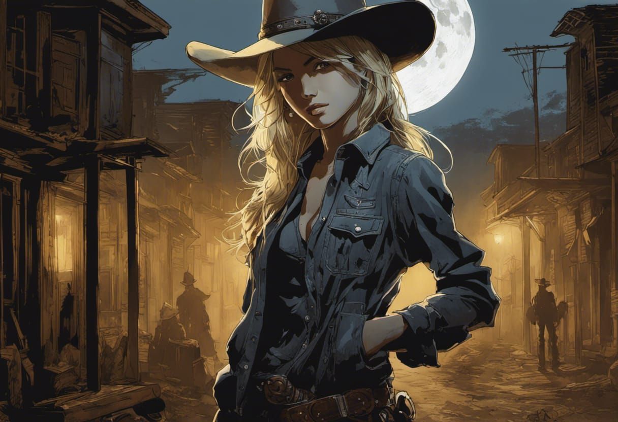 Manga Cowgirl - AI Generated Artwork - NightCafe Creator