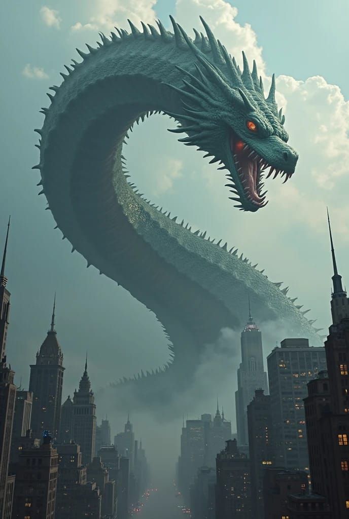 Epic dark fantasy gothic creation I made of jormungandr